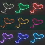 Ταινία LED Neon USB 1m 120LED RGB Πολύχρωμος Φωτισμός 4.9W 450lm