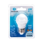 Λάμπα Led LED G45 E27 6W Ψυχρό Λευκό 6500K 510lm Aigostar