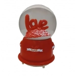 Χιονόμπαλα LOVE 8x12cm σε χρώμα κόκκινο