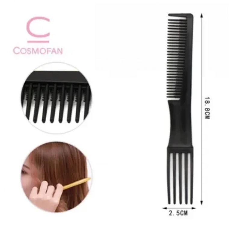 Χτένα μαλλιών για ξεμπέρδεμα 18.8x2.5cm Cosmofan 98246 μαύρο