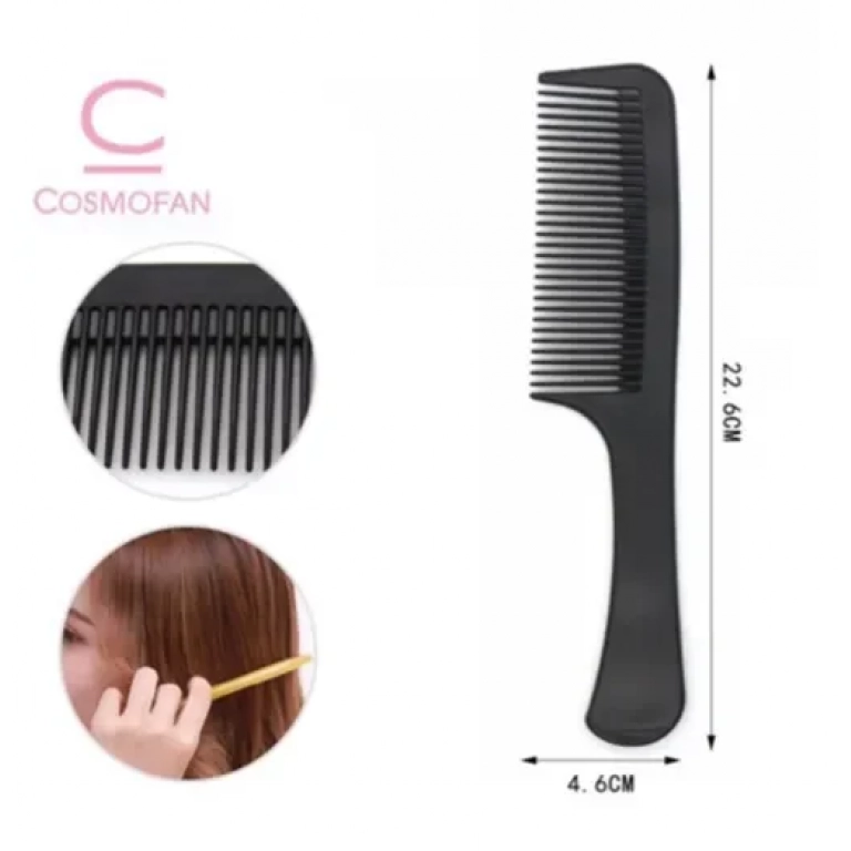 Χτένα μαλλιών για ξεμπέρδεμα 22.6x4.6cm Cosmofan 98250 μαύρο