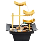 Διακοσμητικό συντριβάνι εσωτερικού και εξωτερικού χώρου 220ν με φωτισμό LED χρυσό ΟΕΜ