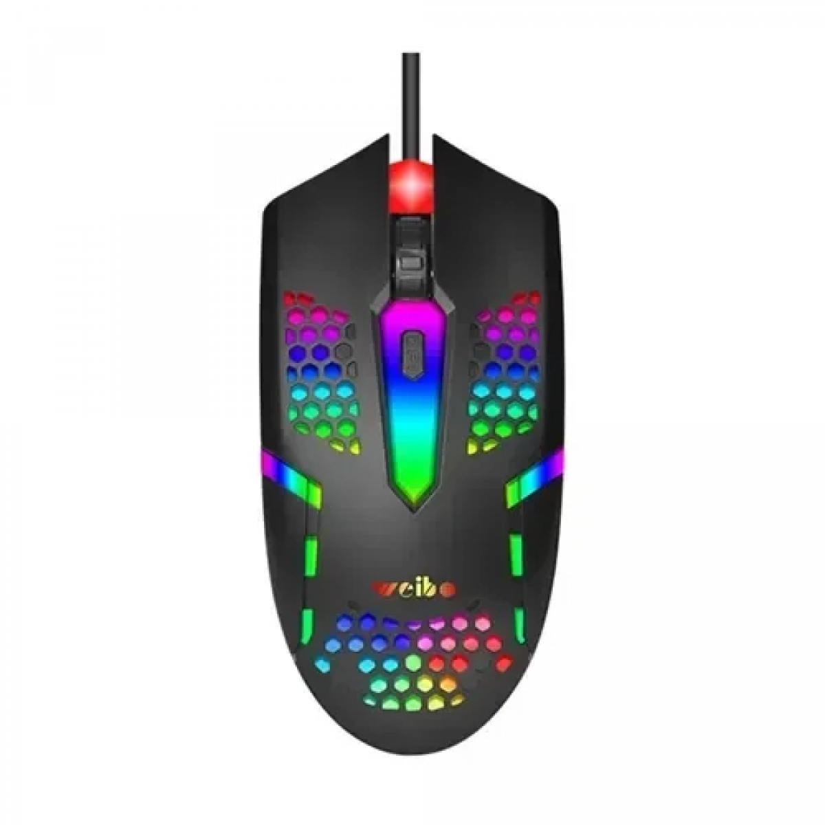 Ενσύρματο ποντίκι gaming USB Honeycomb Hollow RGB Glowing Gamer Weibo M-37 - Image 2