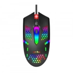 Ενσύρματο ποντίκι gaming USB Honeycomb Hollow RGB Glowing Gamer Weibo M-37 - Image 2