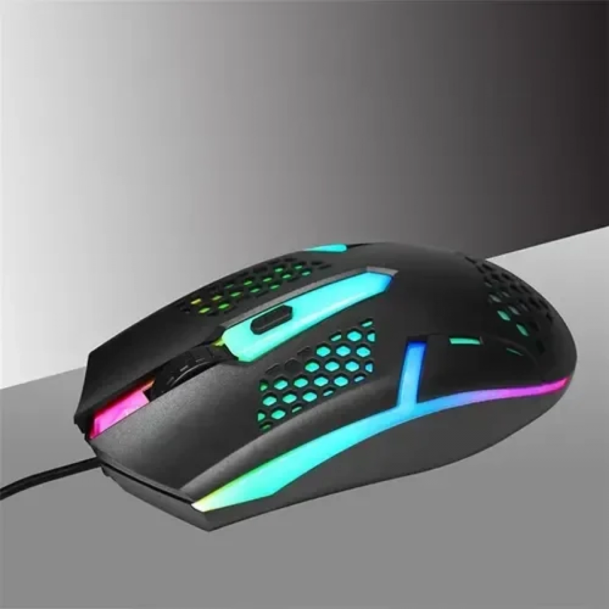 Ενσύρματο ποντίκι gaming USB Honeycomb Hollow RGB Glowing Gamer Weibo M-37 - Image 5