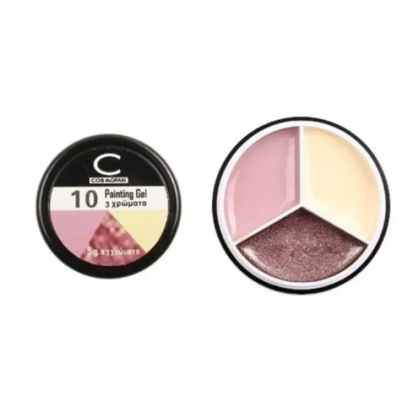 Επαγγελματικό gel νυχιών με 3 χρώματα Cosmofan Painting Gel 5g no. 10 - 96815