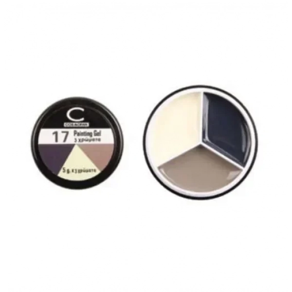Επαγγελματικό gel νυχιών με 3 χρώματα Cosmofan Painting Gel 5g no. 17 - 96822