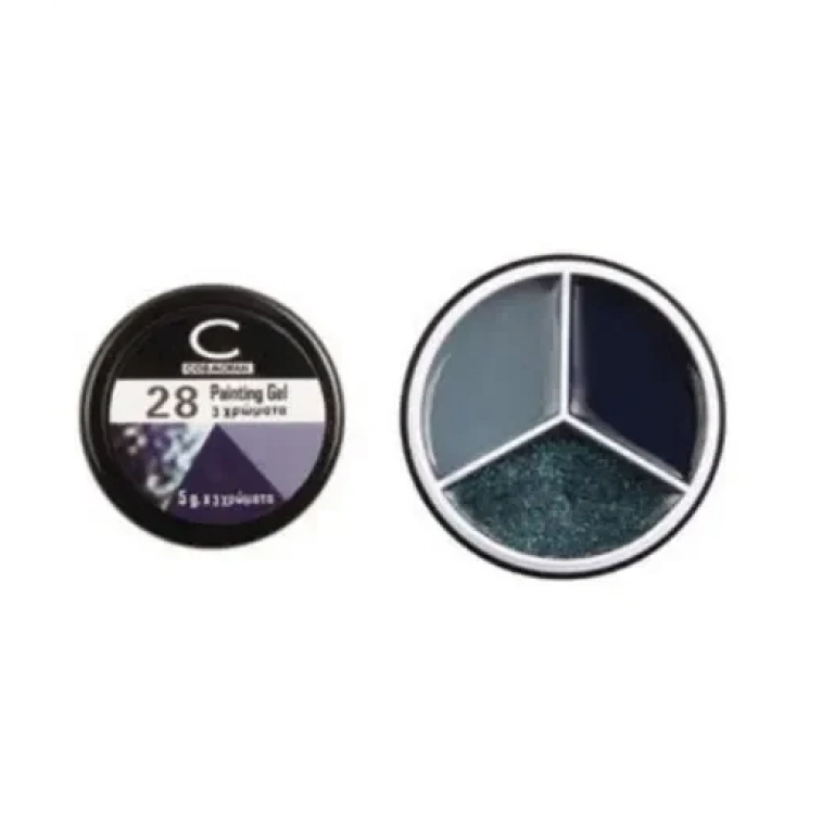 Επαγγελματικό gel νυχιών με 3 χρώματα Cosmofan Painting Gel 5g no. 28 - 96833