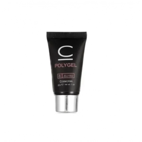 Επαγγελματικό Nail Polygel 30gr Cosmofan no. 8 Jelly Red - 98630