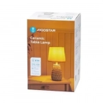 Aigostar Κεραμικό Πορτατίφ Ε14 40W 15x29.5 cm Λευκό Καπέλο και Λευκή Βάση