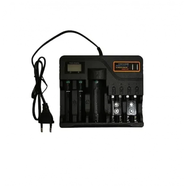 Φορτιστής 7 μπαταριών Li-ion/AAA/AA με 2 θύρες USB Α18610-13