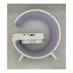 Ηχείο Bluetooth, ασύρματος φορτιστής & φωτιστικό LED RGB 4 σε 1 Andowl λευκό χρώμα
