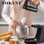 Ηλεκτρικό μίξερ 5 ταχυτήτων 3.5L 400W με κάδο από ανοξείδωτο χάλυβα - blender Sokany CX-6622 - Image 2