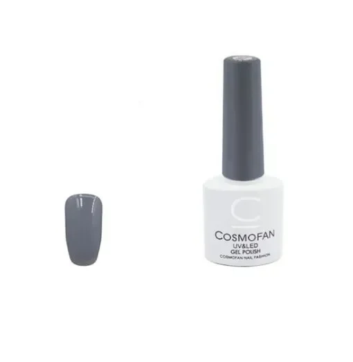 Ημιμόνιμο Βερνίκι Νυχιών No. 027 Smalto Gel Cosmofan Uv&Amp;Led Gel Polish 7.5Ml Ανοιχτό Γκρι