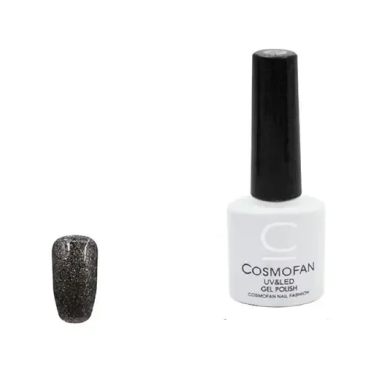 Ημιμόνιμο βερνίκι νυχιών no. 029 Smalto Gel Cosmofan UV&LED Gel Polish 7.5ml μαύρο