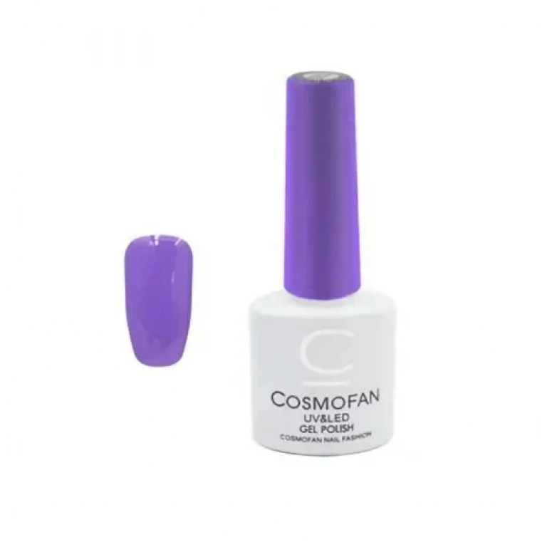 Ημιμόνιμο βερνίκι νυχιών no. 075 Smalto Gel Cosmofan UV&LED Gel Polish 7.5ml μωβ