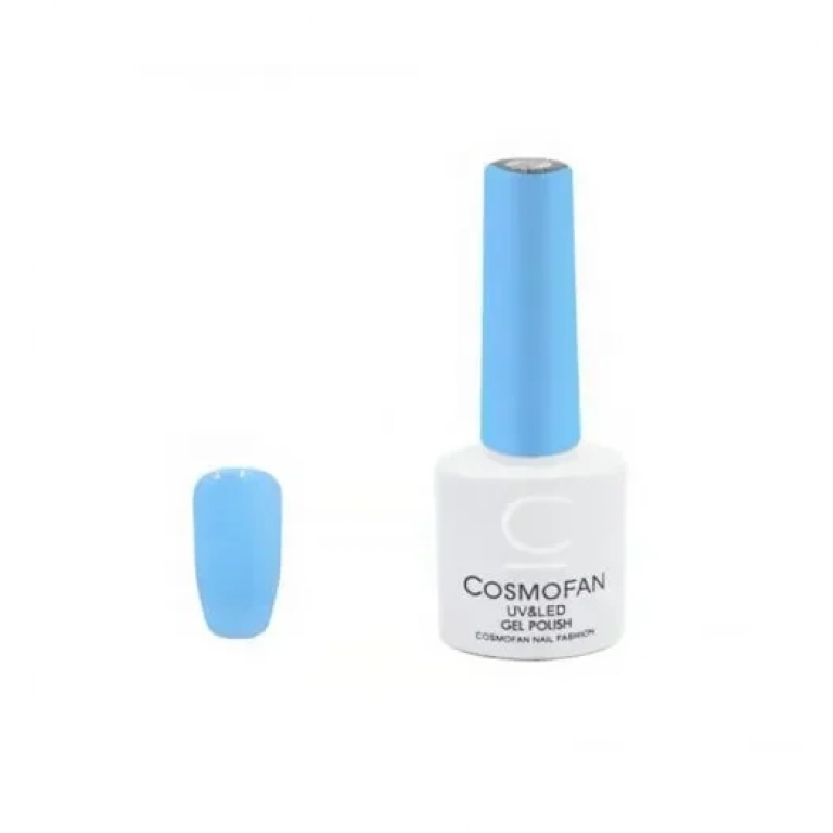 Ημιμόνιμο βερνίκι νυχιών no. 096 Smalto Gel Cosmofan UV&LED Gel Polish 7.5ml γαλάζιο