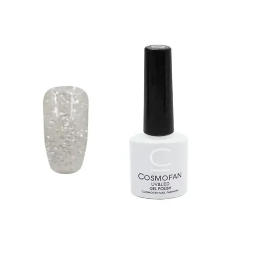 Ημιμόνιμο Βερνίκι Νυχιών No. 123 Smalto Gel Cosmofan Uv&Amp;Led Gel Polish 7.5Ml Ασημί