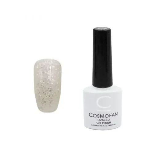Ημιμόνιμο Βερνίκι Νυχιών No. 128 Smalto Gel Cosmofan Uv&Amp;Led Gel Polish 7.5Ml Λευκό