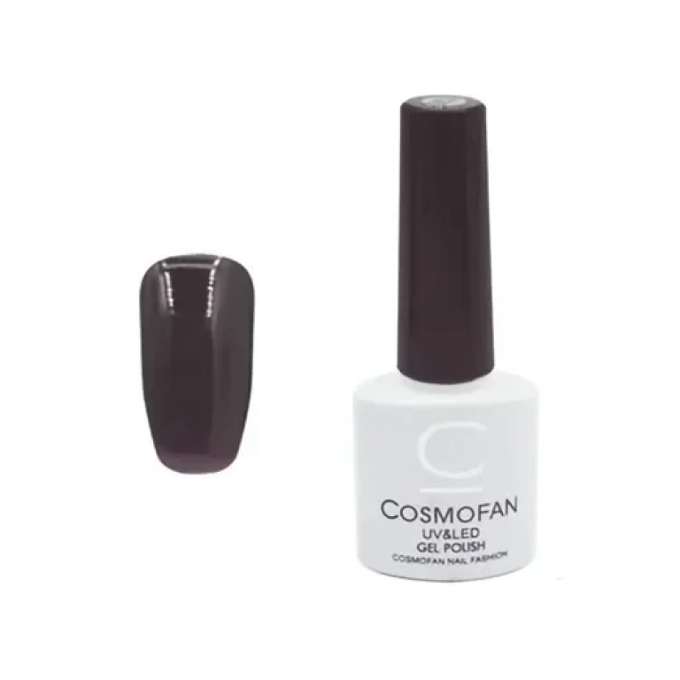 Ημιμόνιμο βερνίκι νυχιών no. 136 Smalto Gel Cosmofan UV&LED Gel Polish 7.5ml σκούρο καφέ