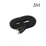 Καλώδιο HDMI 5m V2.0 4K UHD 3D Flat, Braided YWX-4K-5 μαύρο