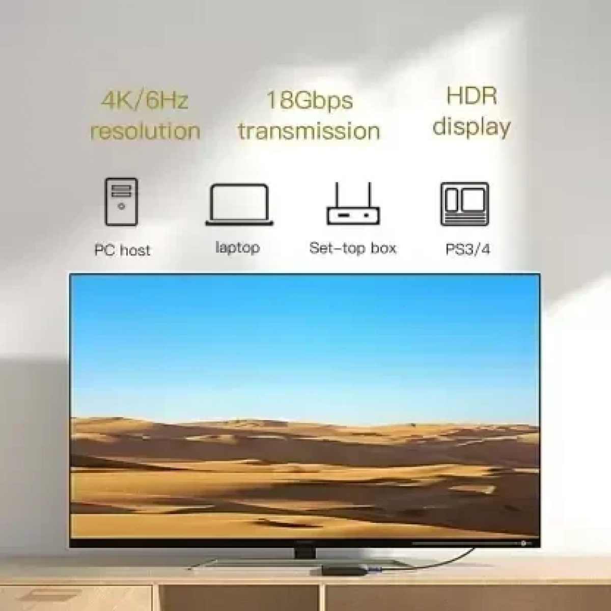Καλώδιο HDTV 2K-4K-HDR High Speed HDMI 2K-4K 1.5m - Image 2