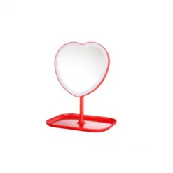 Καθρέπτης μακιγιάζ επιτραπέζιος με LED φωτισμό 21x30cm 93313 κόκκινο