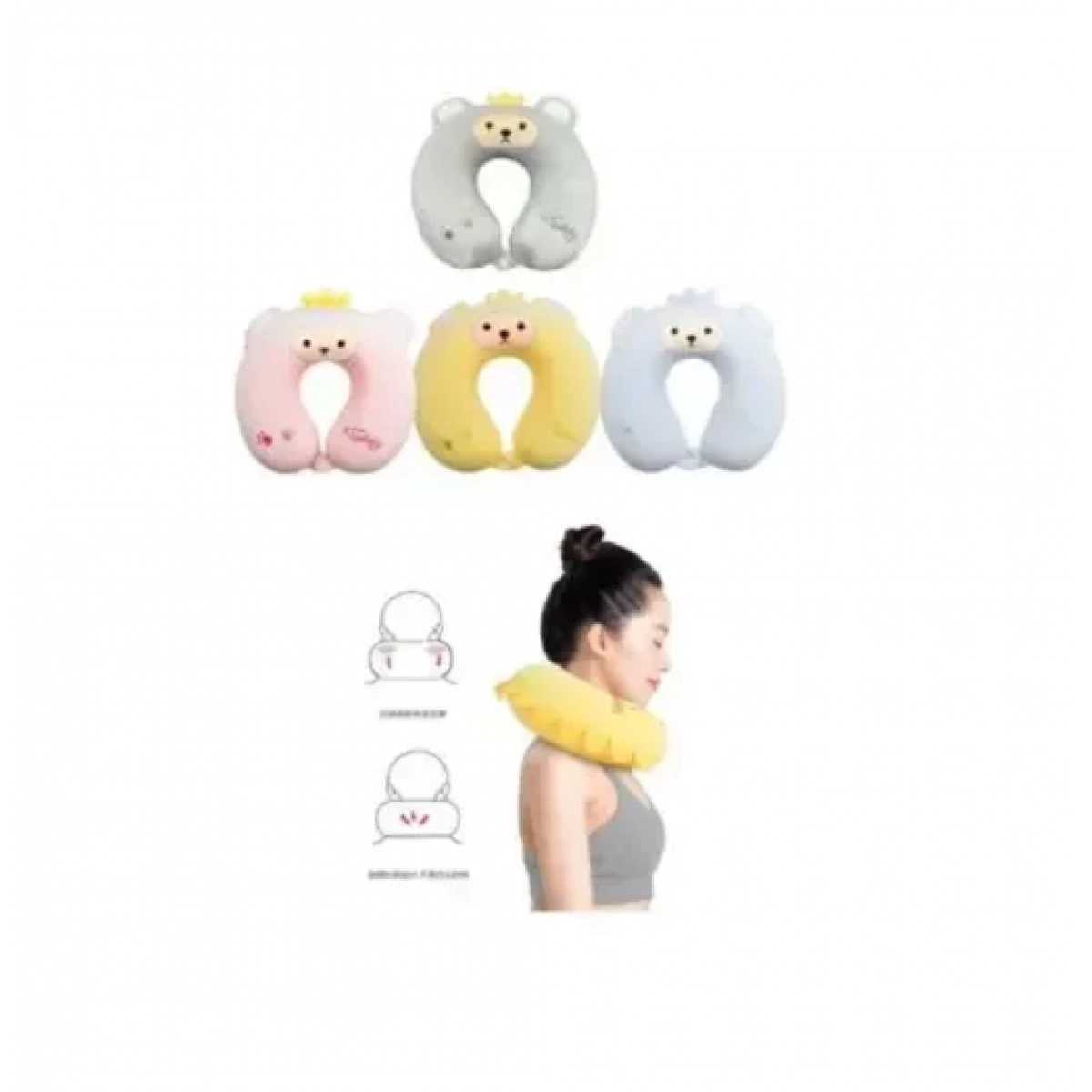 Μαξιλάρι αυχένα ταξιδιού 80239 σιέλ - Image 2