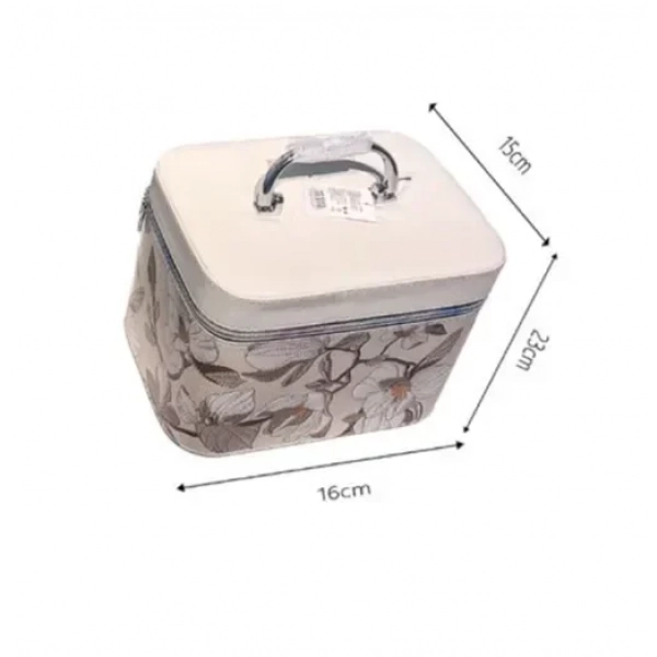 Νεσεσέρ για οργάνωση καλλυντικών 13x22x15cm 99955 μπεζ - καφέ