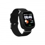 Παιδικό Smartwatch με GPS και Καουτσούκ/Πλαστικό Λουράκι μαύρο Q90