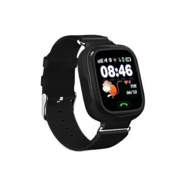 Παιδικό Smartwatch με GPS και Καουτσούκ/Πλαστικό Λουράκι μαύρο Q90