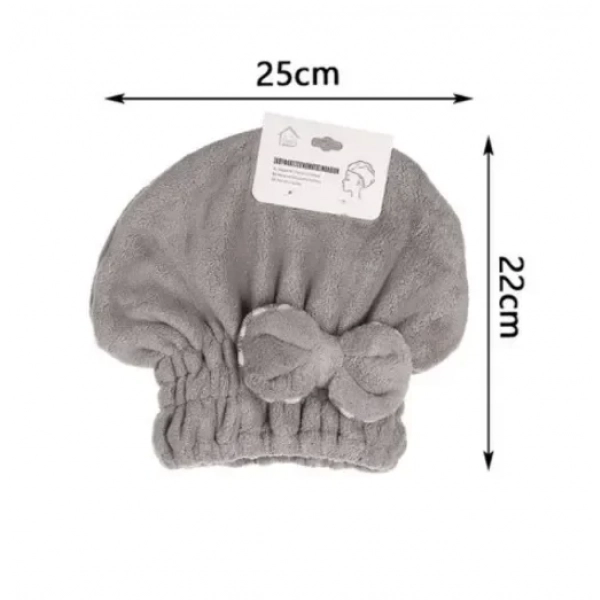 Πετσέτα στεγνώματος μαλλιών 22x25cm 98594 γκρι