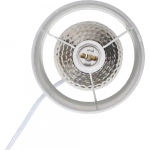 Aigostar Κεραμικό Πορτατίφ Ε14 40W 13x23.5 cm Λευκό Καπέλο και Ασημί Βάση