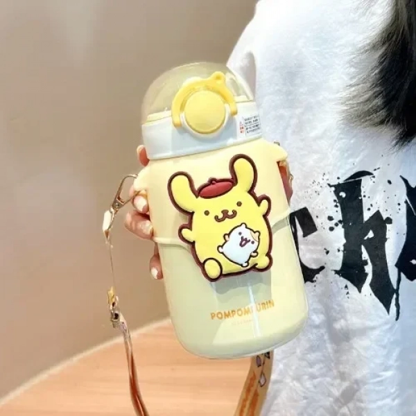 Παιδικό Παγούρι Θερμός 570ml CH-8075B - Κίτρινο Pompopurin