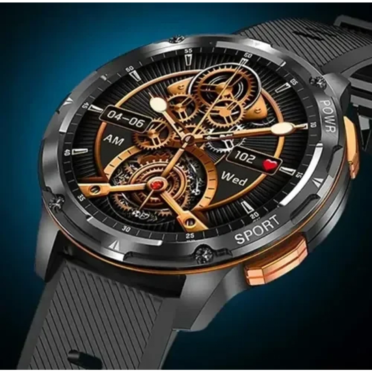 Smartwatch με παλμογράφο και ειδοποίηση κλήσεων TKY-AK59 ασημί - Image 2