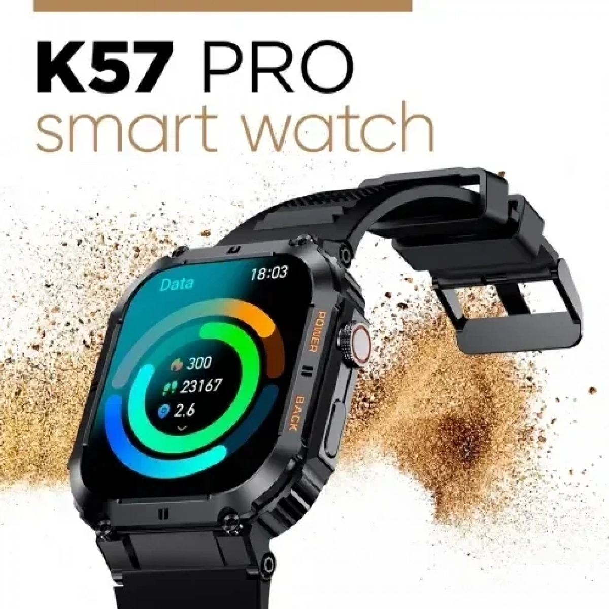Smartwatch με παλμογράφο και ειδοποίηση κλήσεων TKY-K57 Pro πορτοκαλί - Image 3