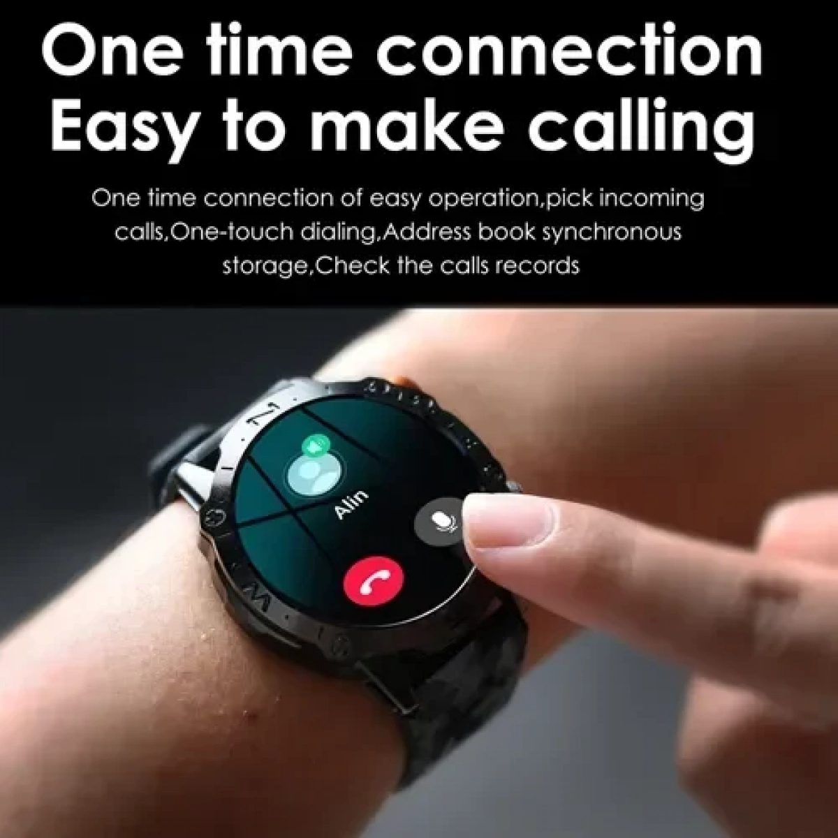 Smartwatch με παλμογράφο και ειδοποίηση κλήσεων TKY-K59 γκρι - Image 4