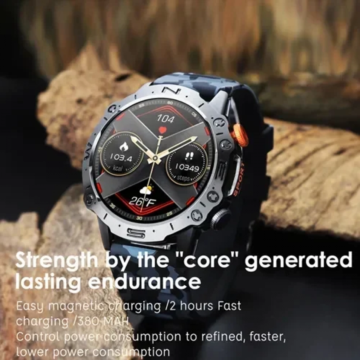 Smartwatch με παλμογράφο και ειδοποίηση κλήσεων TKY-K59 γκρι - Image 6