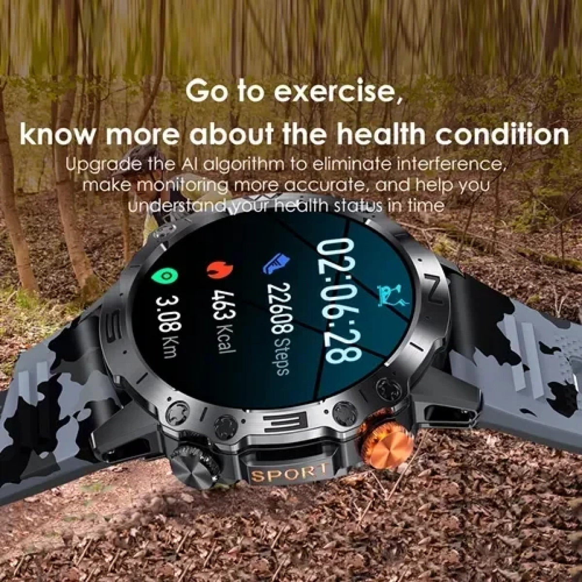 Smartwatch με παλμογράφο και ειδοποίηση κλήσεων TKY-K59 γκρι - Image 9