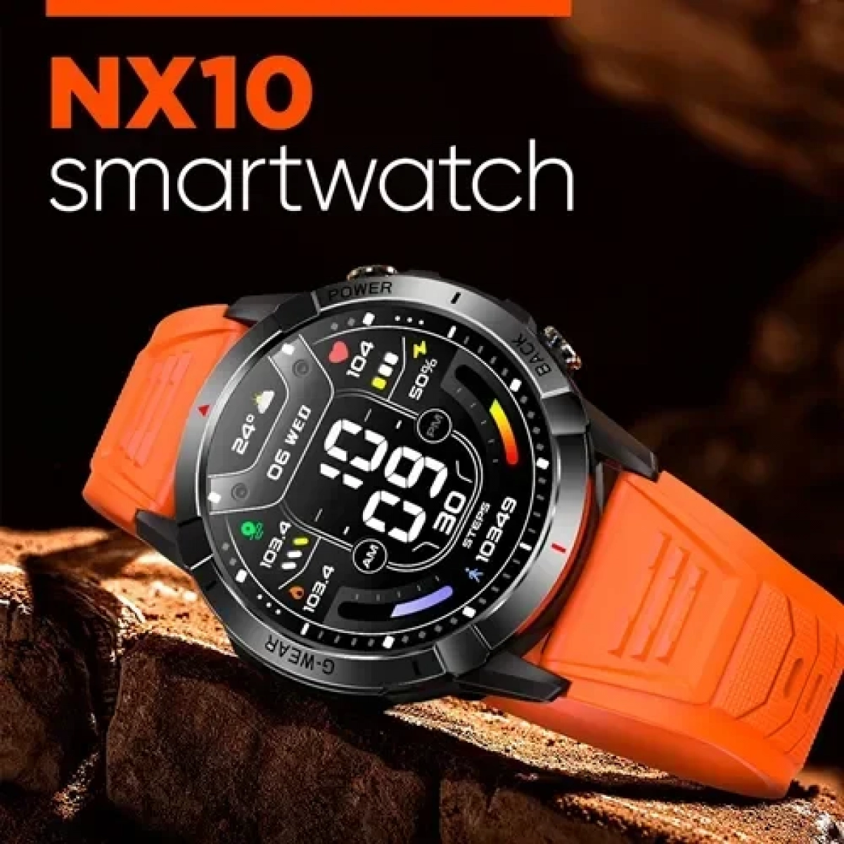 Smartwatch με παλμογράφο και ειδοποίηση κλήσεων TKY-NX10 μαύρο - Image 4