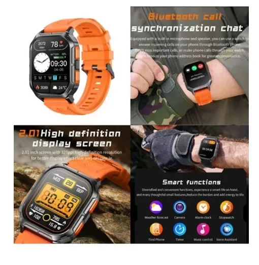 Smartwatch Με Παλμογράφο Και Ειδοποίηση Κλήσεων Tky88 Πορτοκαλί