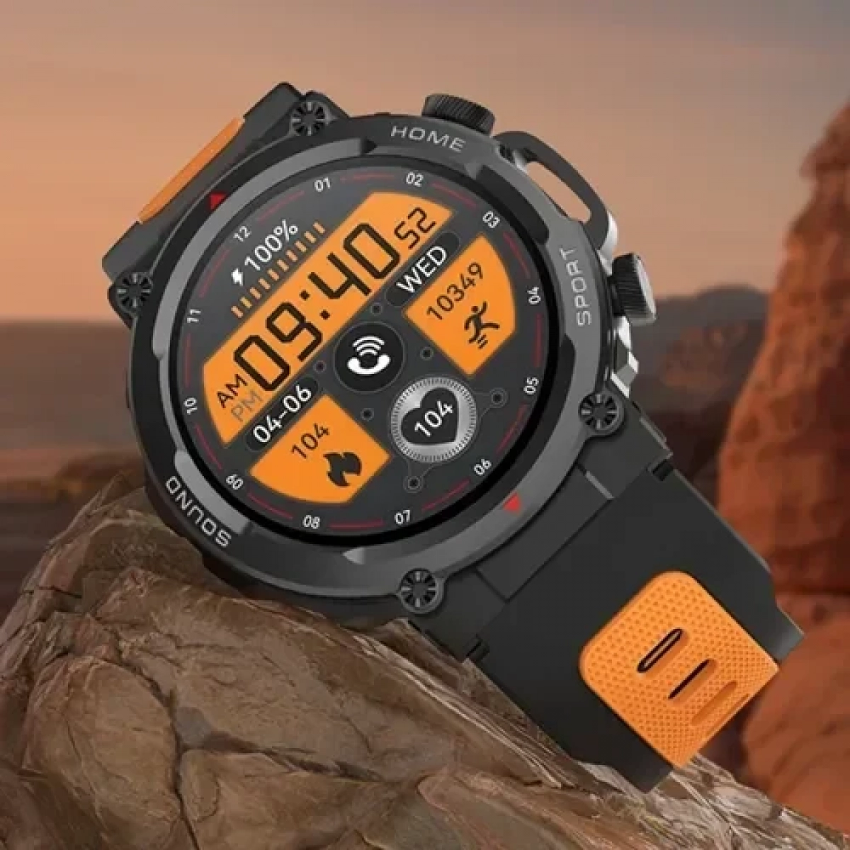 Smartwatch με παλμογράφο και ειδοποίηση μηνυμάτων TKY-S56T desert white - Image 2