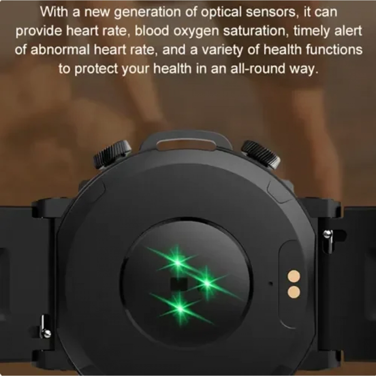 Smartwatch με παλμογράφο και ειδοποίηση μηνυμάτων TKY-S56T desert white - Image 4