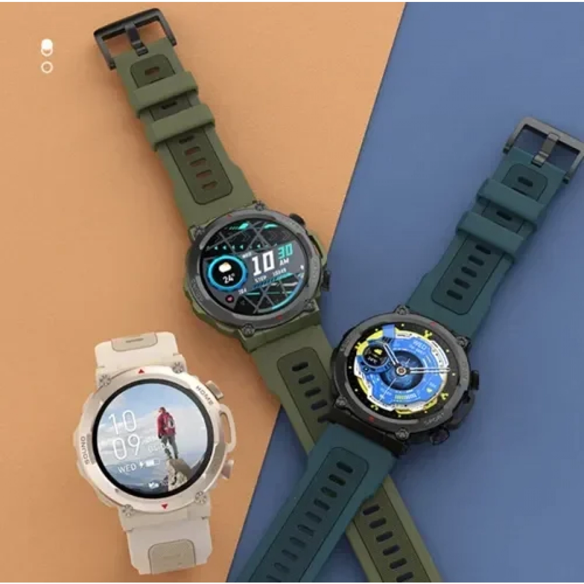 Smartwatch με παλμογράφο και ειδοποίηση μηνυμάτων TKY-S56T desert white - Image 5