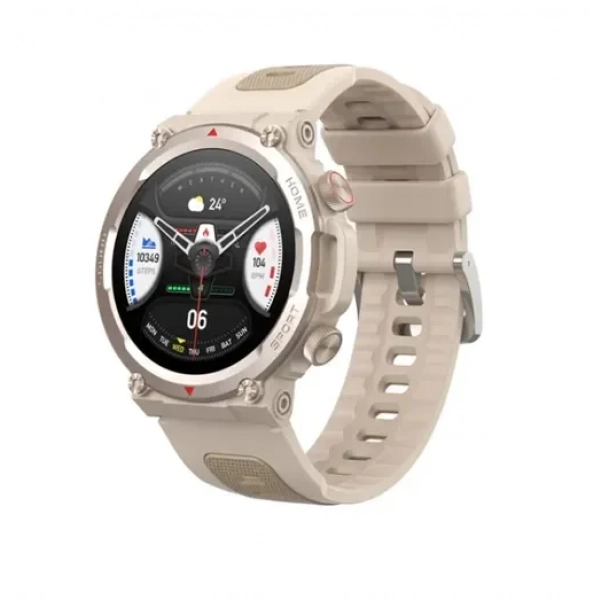 Smartwatch με παλμογράφο και ειδοποίηση μηνυμάτων TKY-S56T desert white