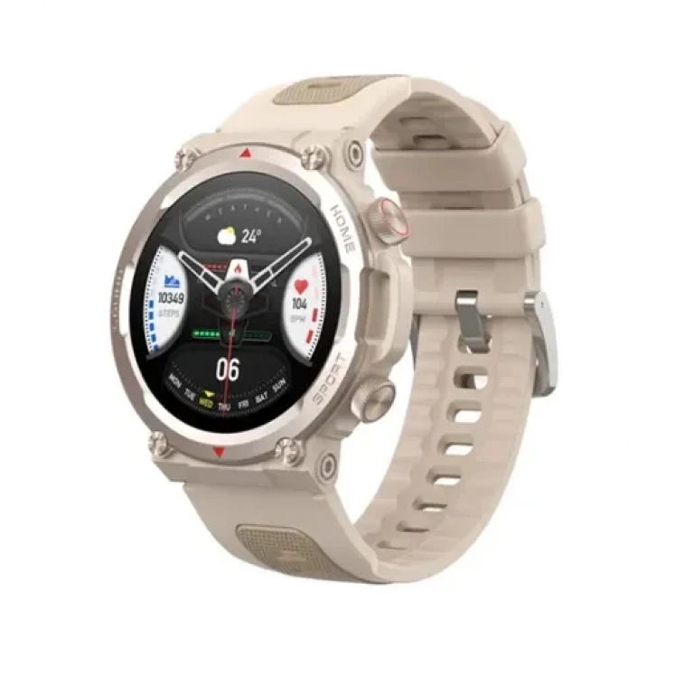 Smartwatch με παλμογράφο και ειδοποίηση μηνυμάτων TKY-S56T desert white