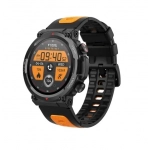 Smartwatch με παλμογράφο και ειδοποίηση μηνυμάτων TKY-S56T μαύρο - πορτοκαλί