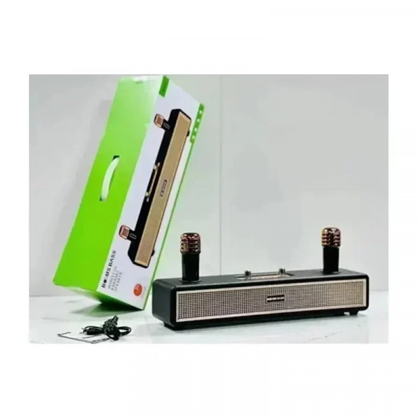 Σύστημα καραόκε με 2 ασύρματα μικρόφωνα Bluetooth Wireless Karaoke Speaker M2202+ μαύρο