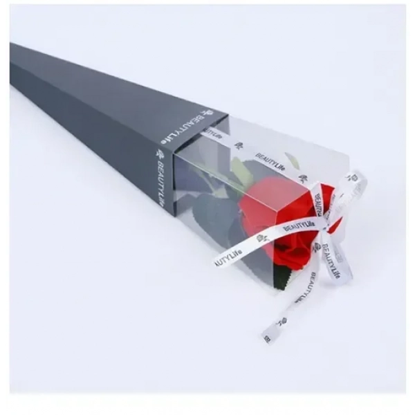 Τριαντάφυλλο για δώρο σε κώνο 42cm – γκρι