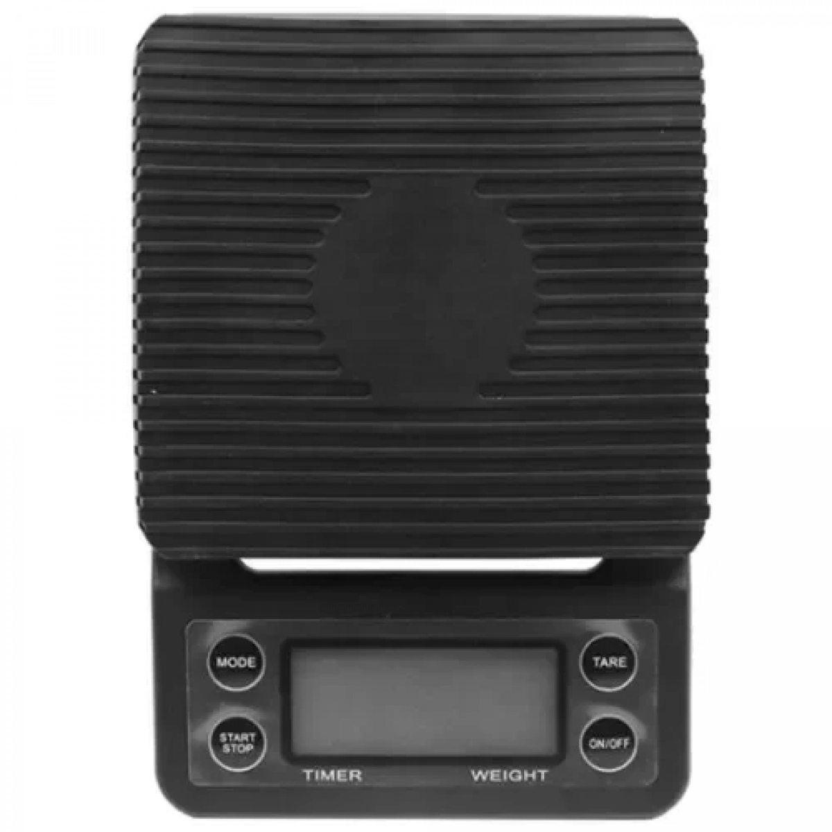 Ζυγίζει κόκκους καφέ, αλεσμένο καφέ, ζεστό νερό και μετράει τον χρόνο εκχύλισης.